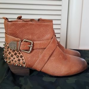 COPY - Western/Biker Look Vince Camuto Cognac Leather Booties